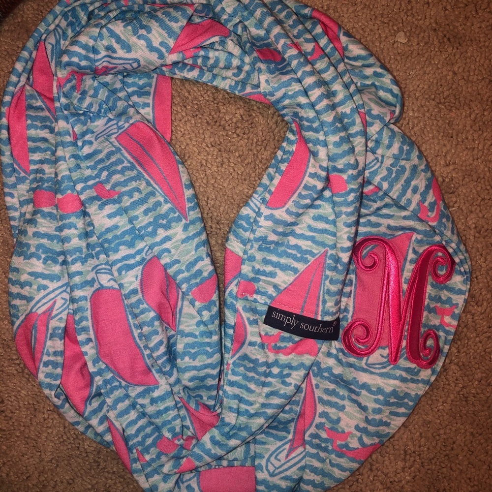 Lilly regatta initial scarf